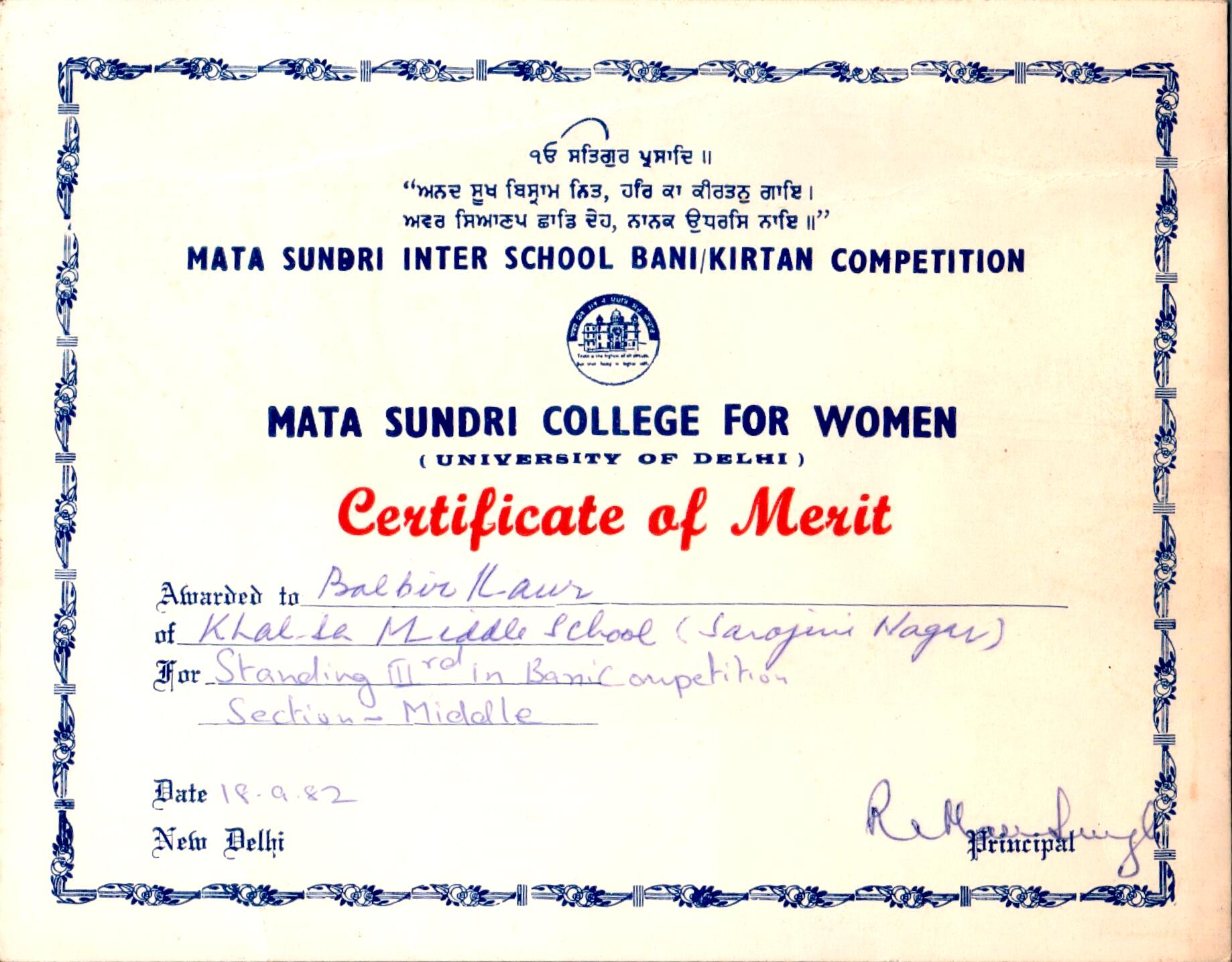 MSC-28 (Post and certificate )